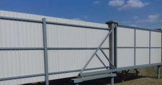 Купить откатные ворота на сваях Новомосковск, цена от 2780 руб.